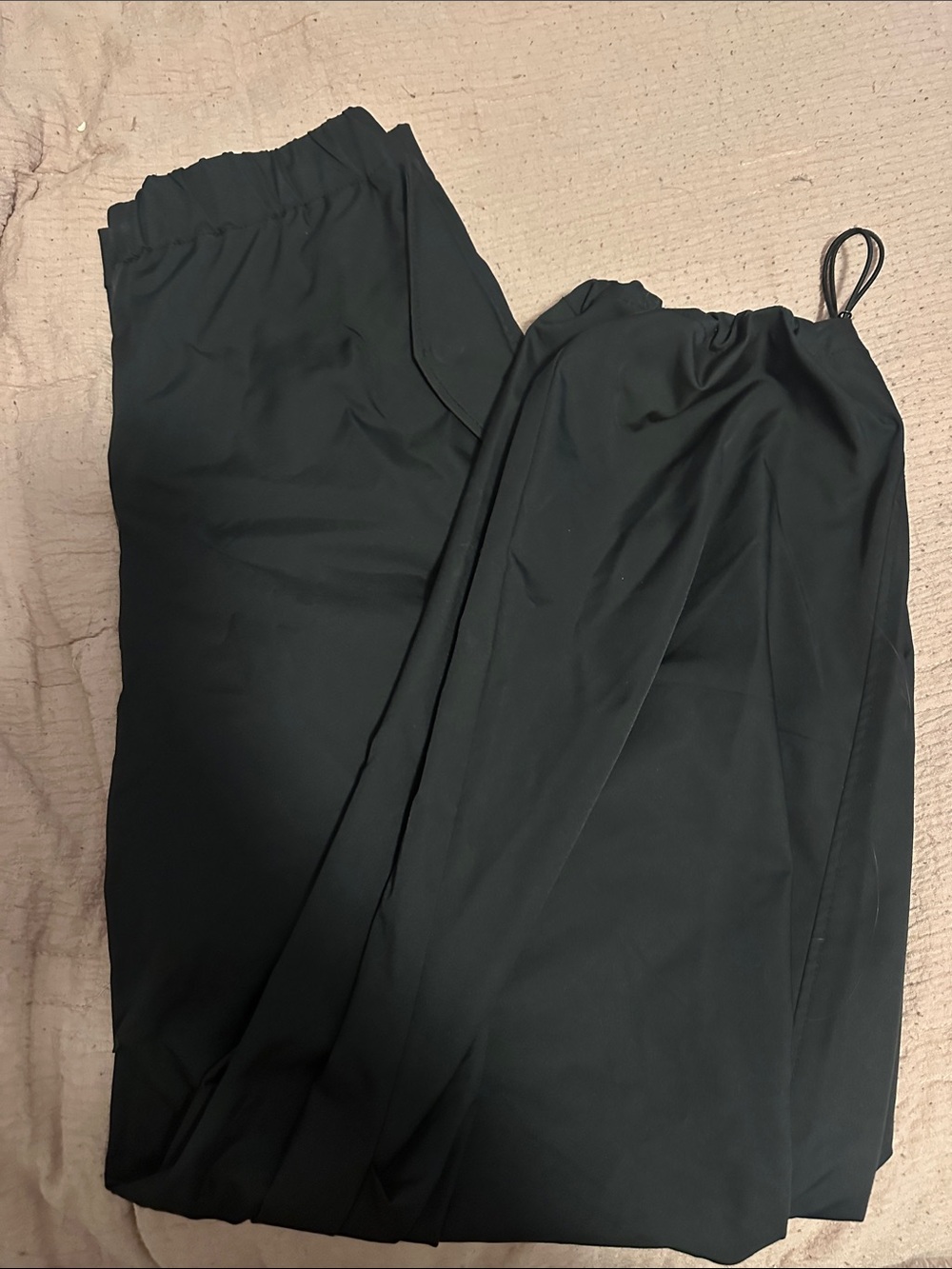 Babaton Black Elastic Waist Track Joggers